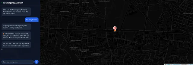 Hyd-DSS emergency dispatch map interface